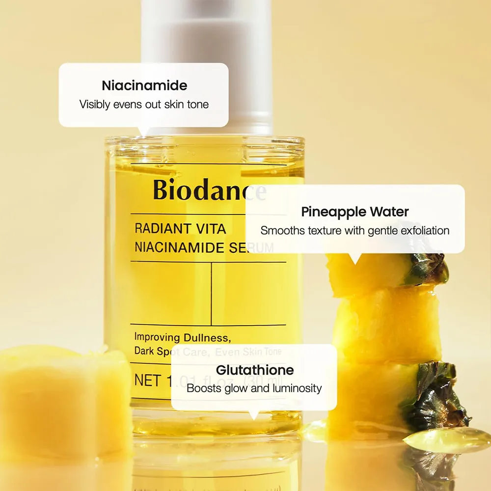 سرم روشن کننده و ضد لک ویتا نیاسینامید بایودنس Biodance