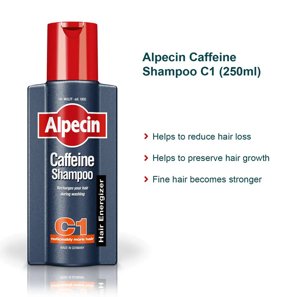 شامپو ضد ریزش آلپسین سی وان C1 کافئین دار 250 ml