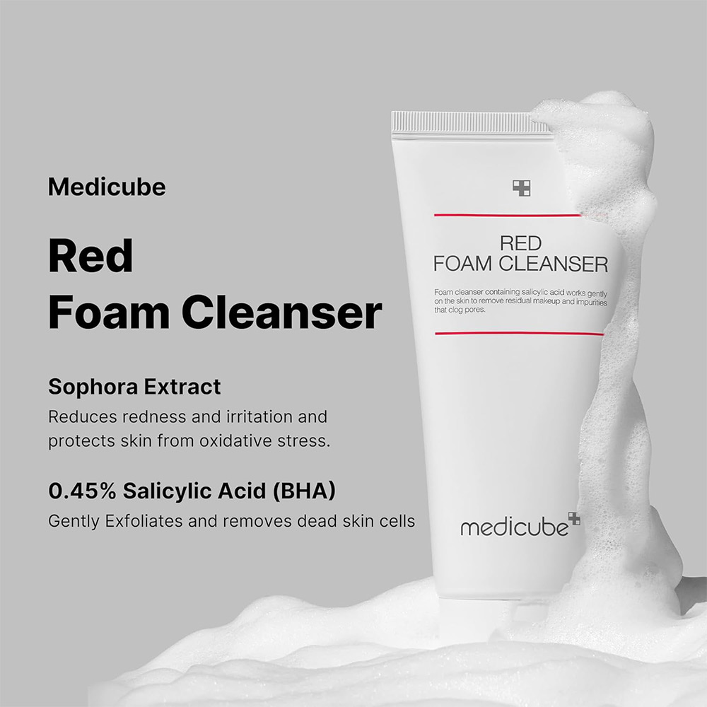 فوم پاک‌کننده سالیسیلیک اسید مدی کیوب Red Foam Cleanser