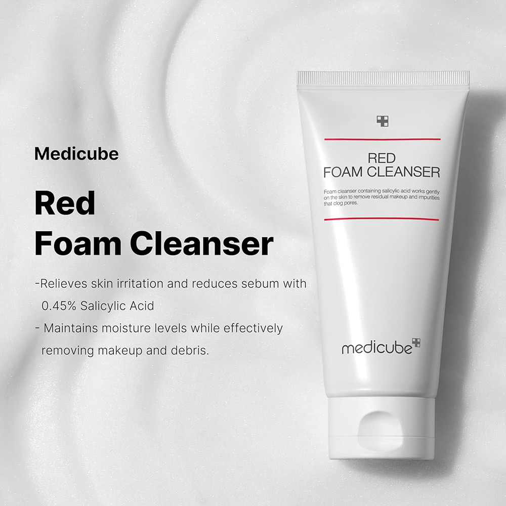 فوم پاک‌کننده سالیسیلیک اسید مدی کیوب Red Foam Cleanser