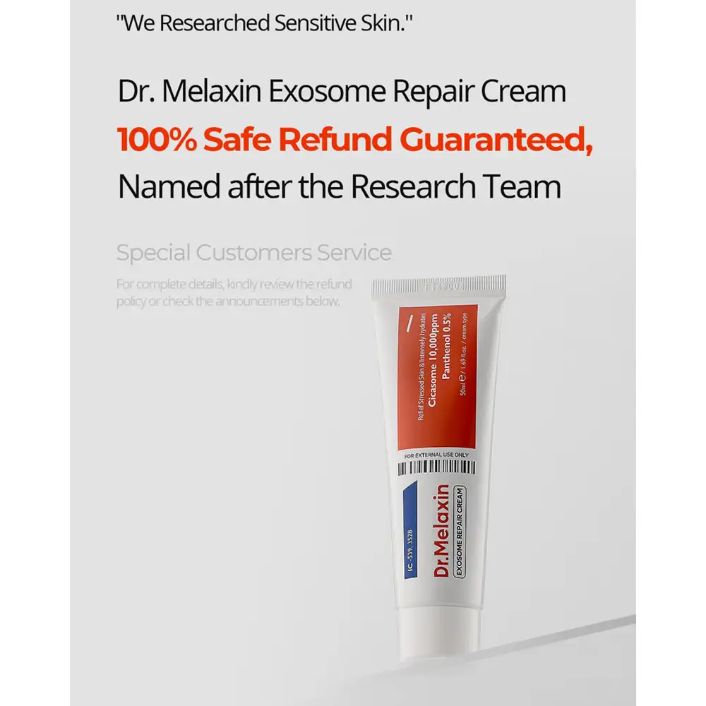 کرم ترمیم کننده و تسکین دهنده اگزوزوم دکتر ملاکسین Dr.Melaxin Exosome Repair Cream