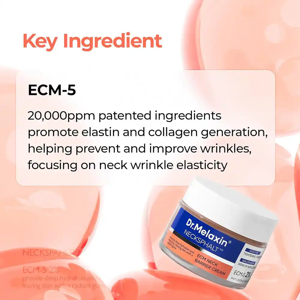 کرم گردن دکتر ملاکسین Necksphalt ECM Ceramide ضد چروک و لیفت کننده پوست گردن