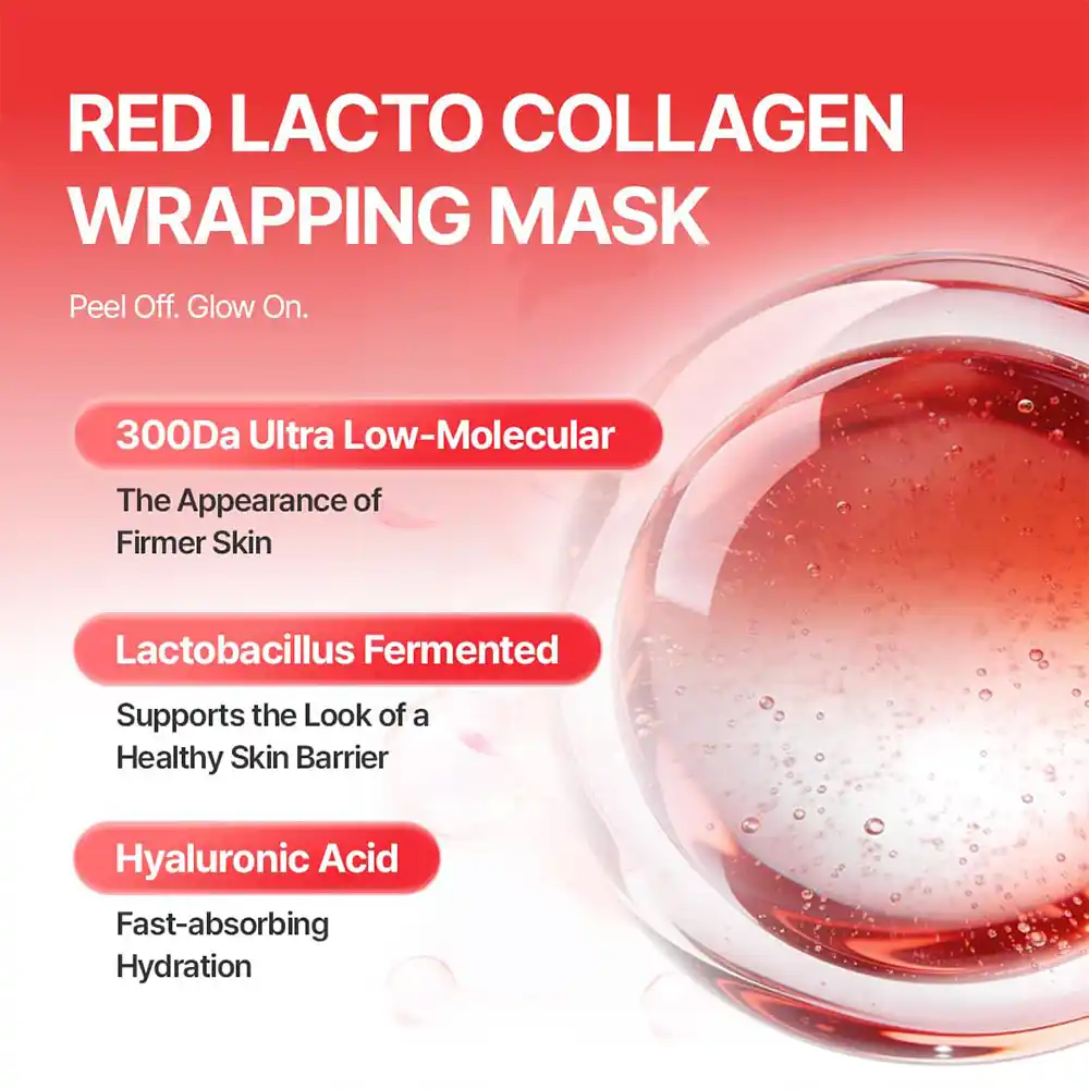 ماسک جوانساز و لیفت کننده لاکتو کلاژن قرمز مدی پیل MEDI-PEEL Red Lacto Collagen Wrapping Mask