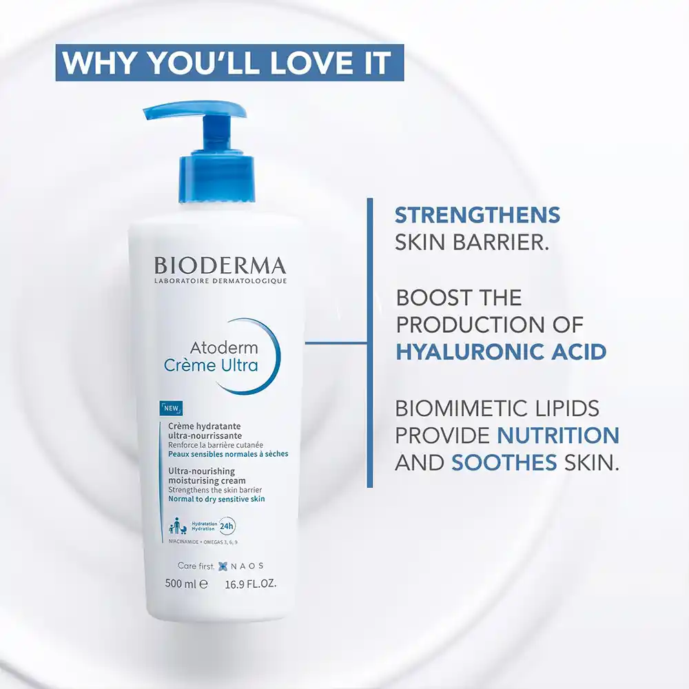 کرم مرطوب کننده و تغذیه کننده اتودرم بایودرما Bioderma Atoderm Cream Ultra | پوست خشک و حساس