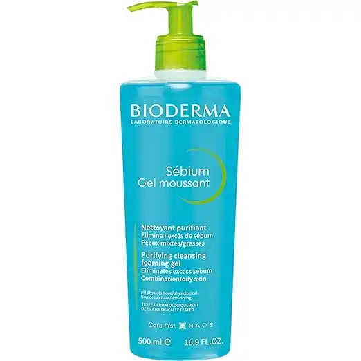 ژل شستشوی صورت سبیوم بایودرما Bioderma Sebium Gel Moussant | پوست چرب و مختلط مستعد آکنه