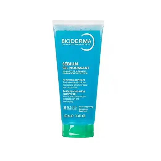 ژل شستشوی صورت سبیوم بایودرما Bioderma Sebium Gel Moussant | پوست چرب و مختلط مستعد آکنه