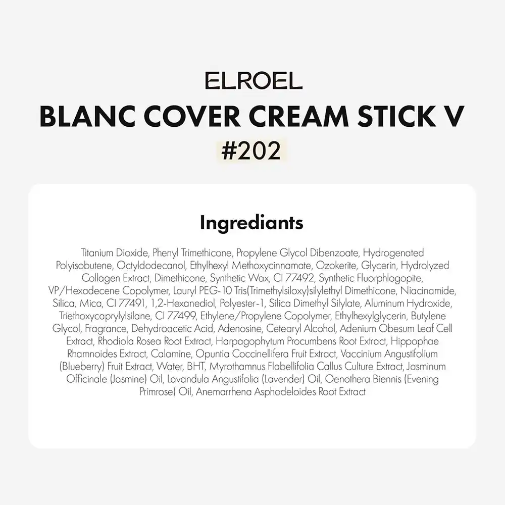 کرم پودر استیکی الروئل Blanc Cover Stick V با برس داخلی و فرمول تغییر رنگ
