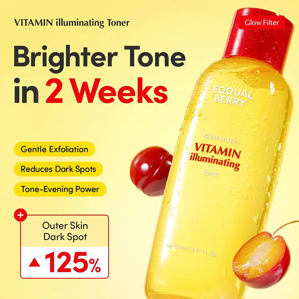 تونر ضد لک و روشن‌کننده ویتامینه اکوال بری EQQUALBERRY Vitamin Illuminating Toner