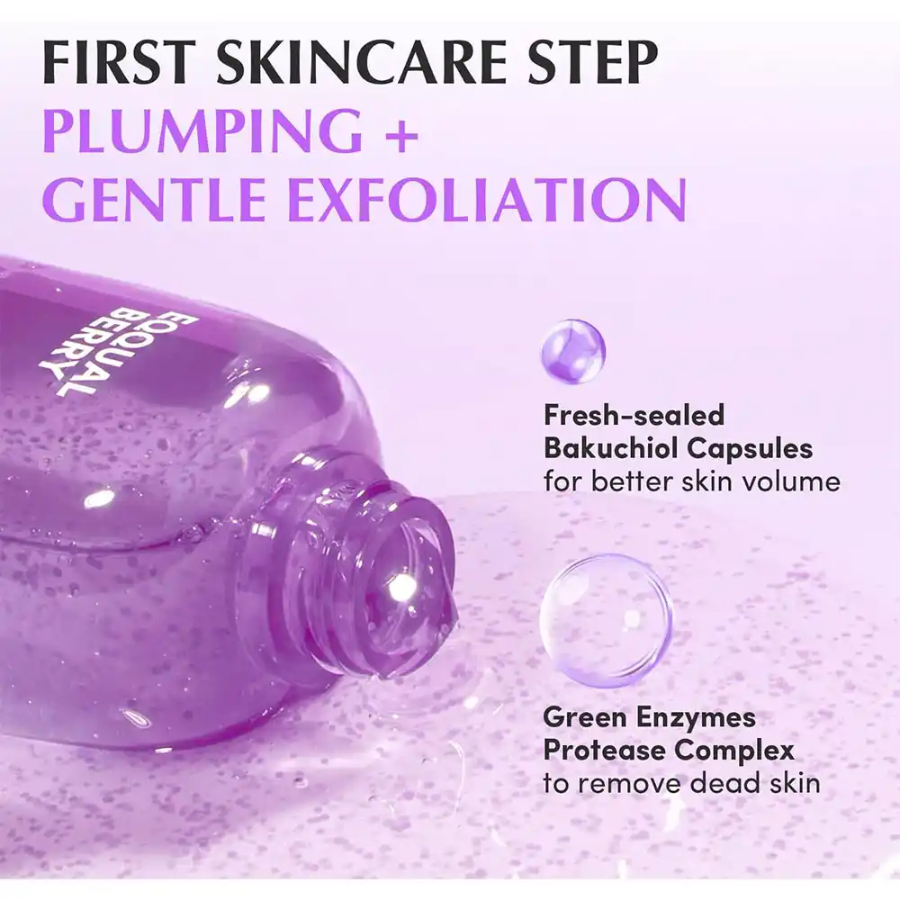 تونر کپسولی باکوچیول پلامپینگ اکوال بری ضد چروک و جوان‌ساز پوست EQQUALBERRY Bakuchiol Plumping Capsule Toner