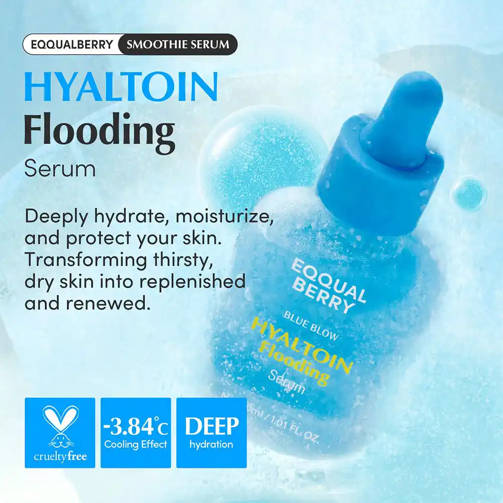 سرم آبرسان و تسکین‌دهنده هیالتوئین اکوال بری EQQUALBERRY Hyaltoin Flooding Serum