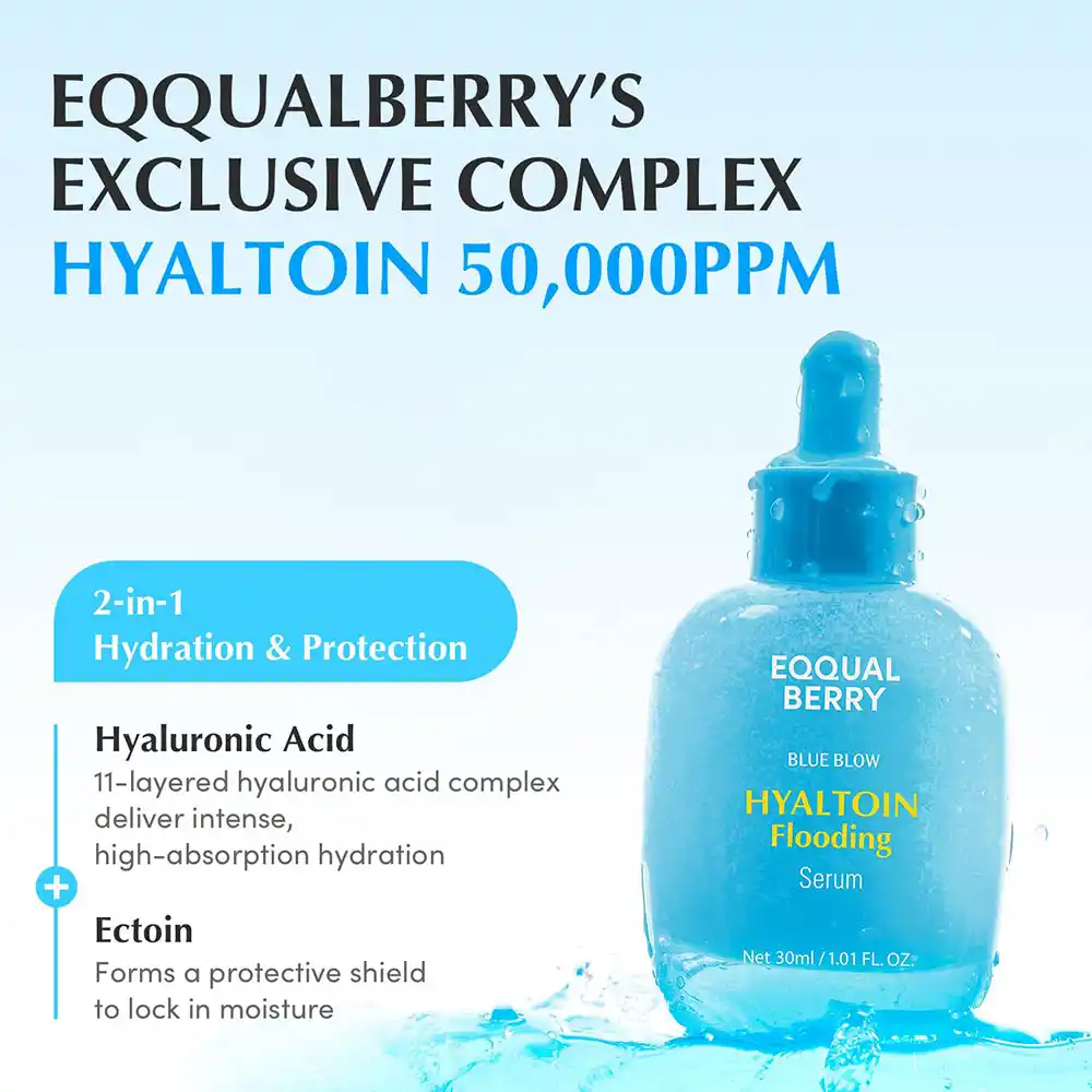 سرم آبرسان و تسکین‌دهنده هیالتوئین اکوال بری EQQUALBERRY Hyaltoin Flooding Serum