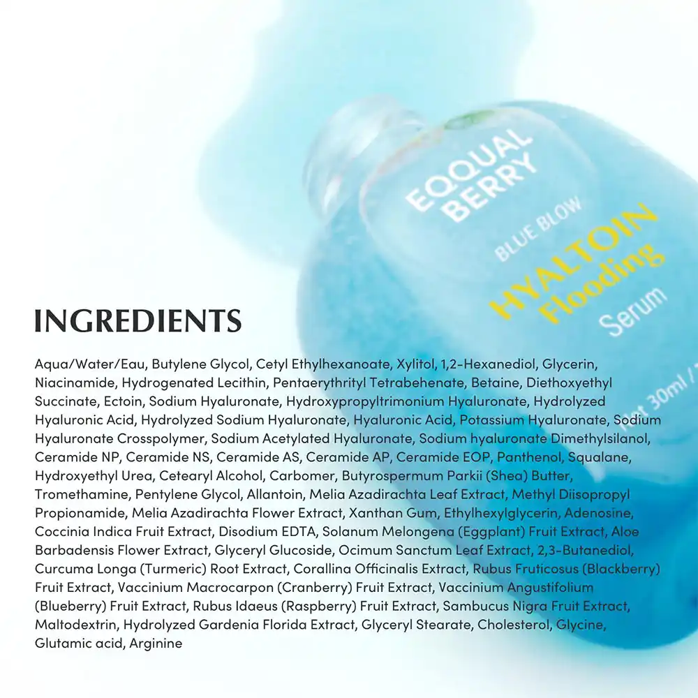 سرم آبرسان و تسکین‌دهنده هیالتوئین اکوال بری EQQUALBERRY Hyaltoin Flooding Serum