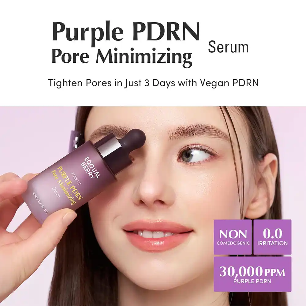 سرم کنترل منافذ PDRN بنفش اکوال بری | کنترل چربی، افزایش کشسانی و سفت‌کنندگی