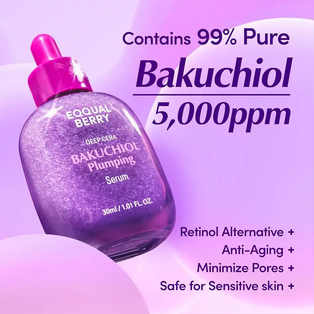سرم باکوچیول پلامپینگ اکوال بری | تولید کلاژن، کاهش چین‌وچروک EQQUALBERRY Bakuchiol Plumping Face Serum