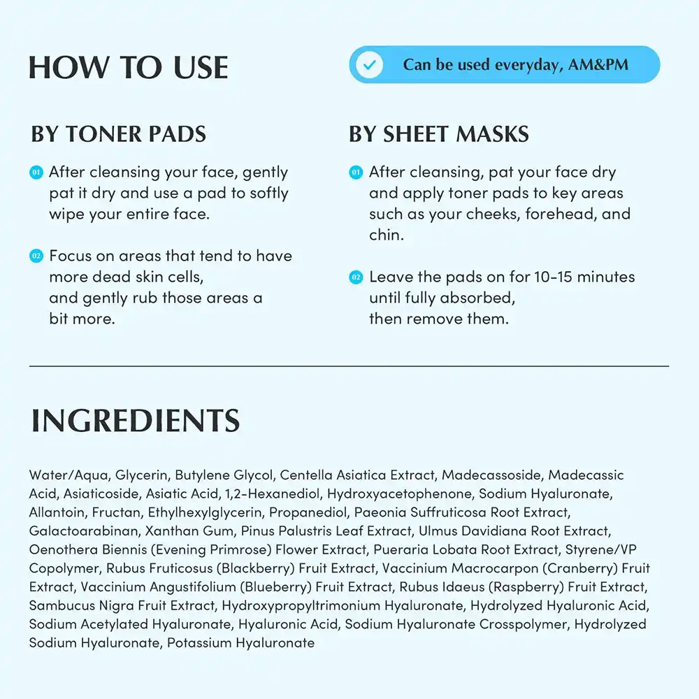 پد تونر آبرسان و تسکین‌دهنده اکوال بری EQQUALBERRY Swimming Pool Toner Pads