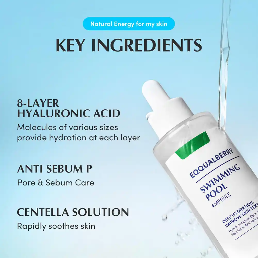 آمپول آبرسان و تسکین‌دهنده اکوال بری EQQUALBERRY Swimming Pool Ampoule