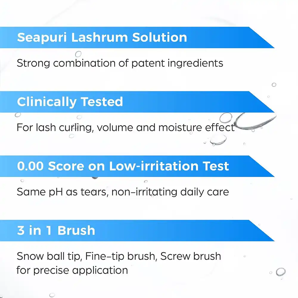 سرم رشد و تقویت مژه سی‌پوری Seapuri Lashrum Eyelash Enhancing Serum