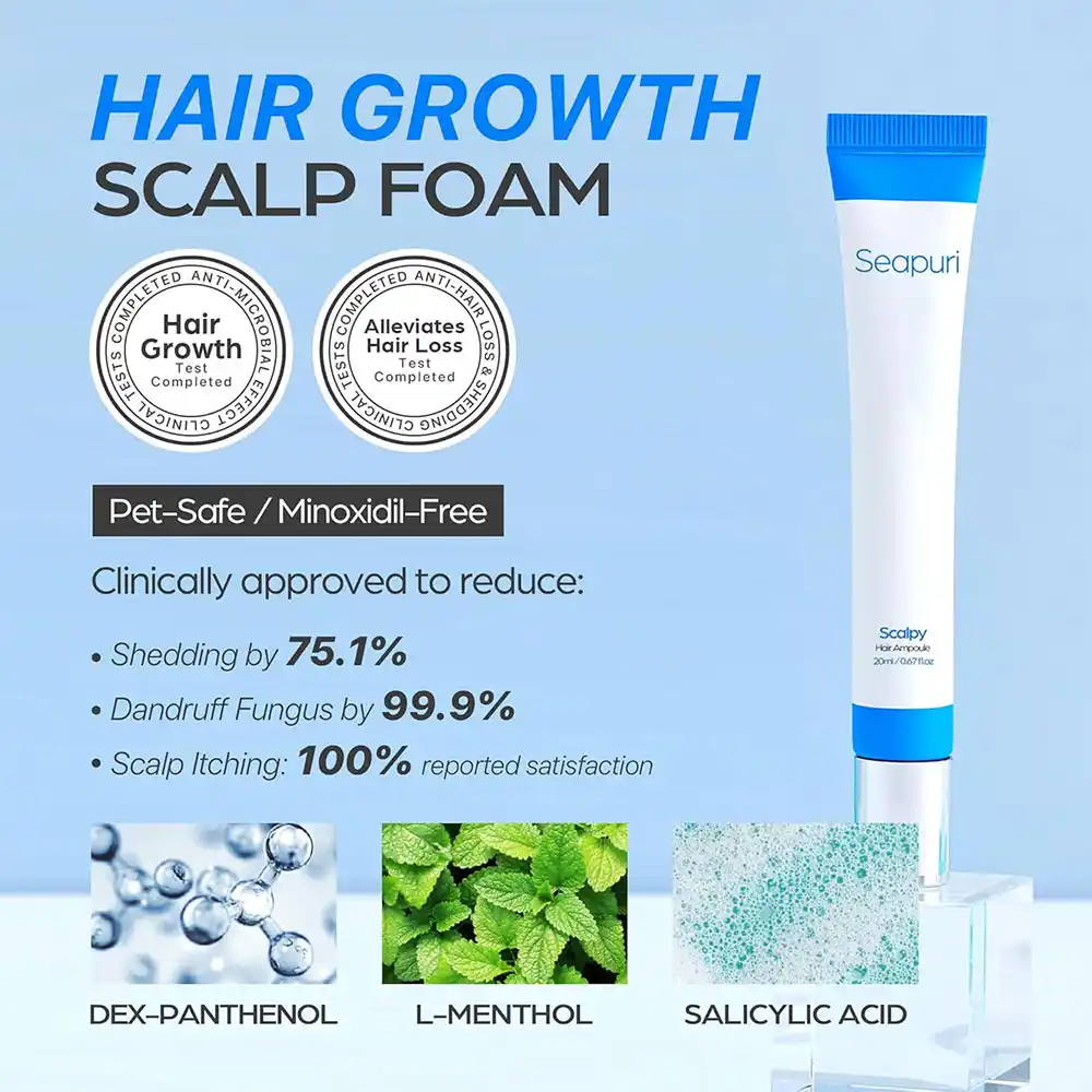 سرم ضد ریزش و تقویت‌کننده ریشه مو سی‌پوری Seapuri Scalpy Hair Serum