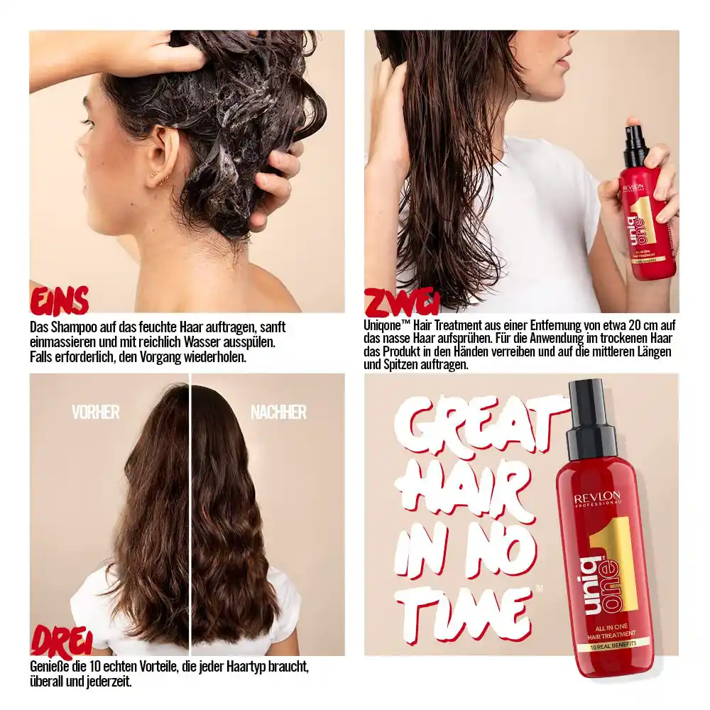 اسپری مو یونیک وان رولون حرفه‌ای | انواع مو Revlon Professional UniqOne 10-in-1 Hair Treatment Spray