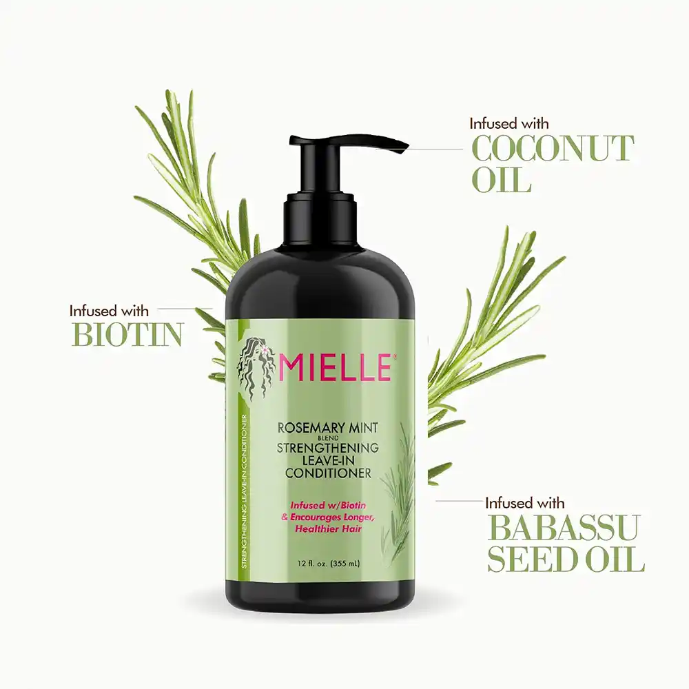 نرم‌کننده ضد ریزش و تقویت‌کننده نعناع و رزماری میله ارگانیک Mielle Organics Rosemary Mint Strengthening Leave In Conditioner