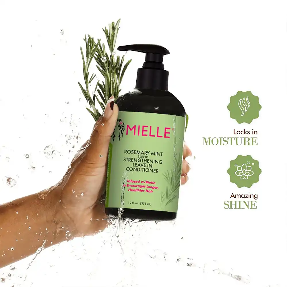 نرم‌کننده ضد ریزش و تقویت‌کننده نعناع و رزماری میله ارگانیک Mielle Organics Rosemary Mint Strengthening Leave In Conditioner