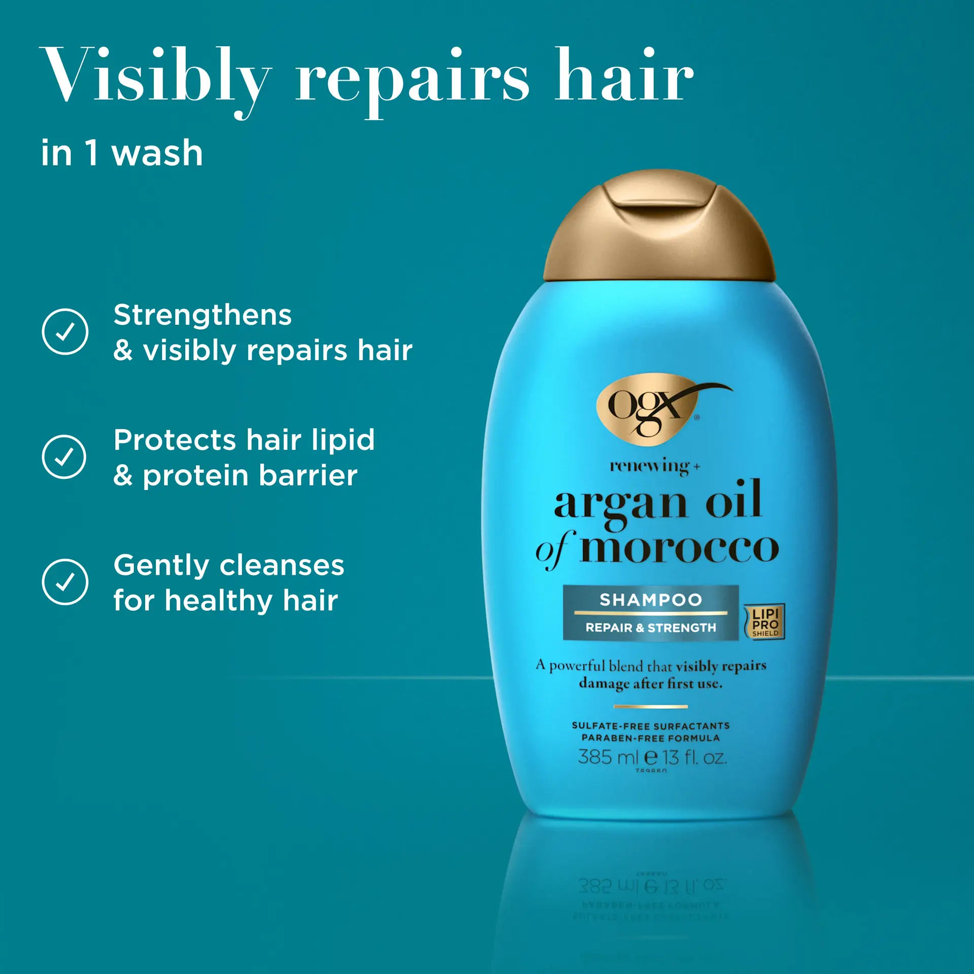 شامپو روغن آرگان بدون سولفات ترمیم و تقویت موهای خشک او جی ایکس OGX Renewing Argan Oil of Morocco Shampoo