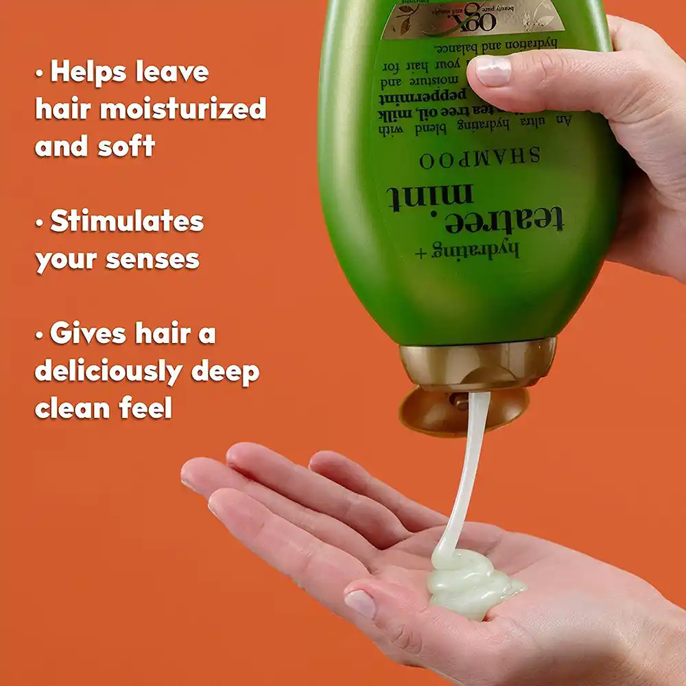 شامپو شاداب‌کننده درخت چای و نعناع او جی ایکس OGX Refreshing Scalp Teatree Mint Shampoo