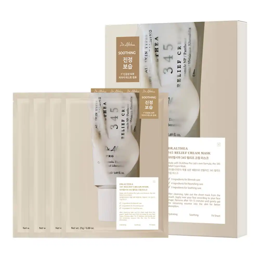 ماسک صورت تسکین‌دهنده دکتر آلتیا Dr. Althea 345 Relief Cream Mask | آبرسانی و رفع قرمزی پوست حساس
