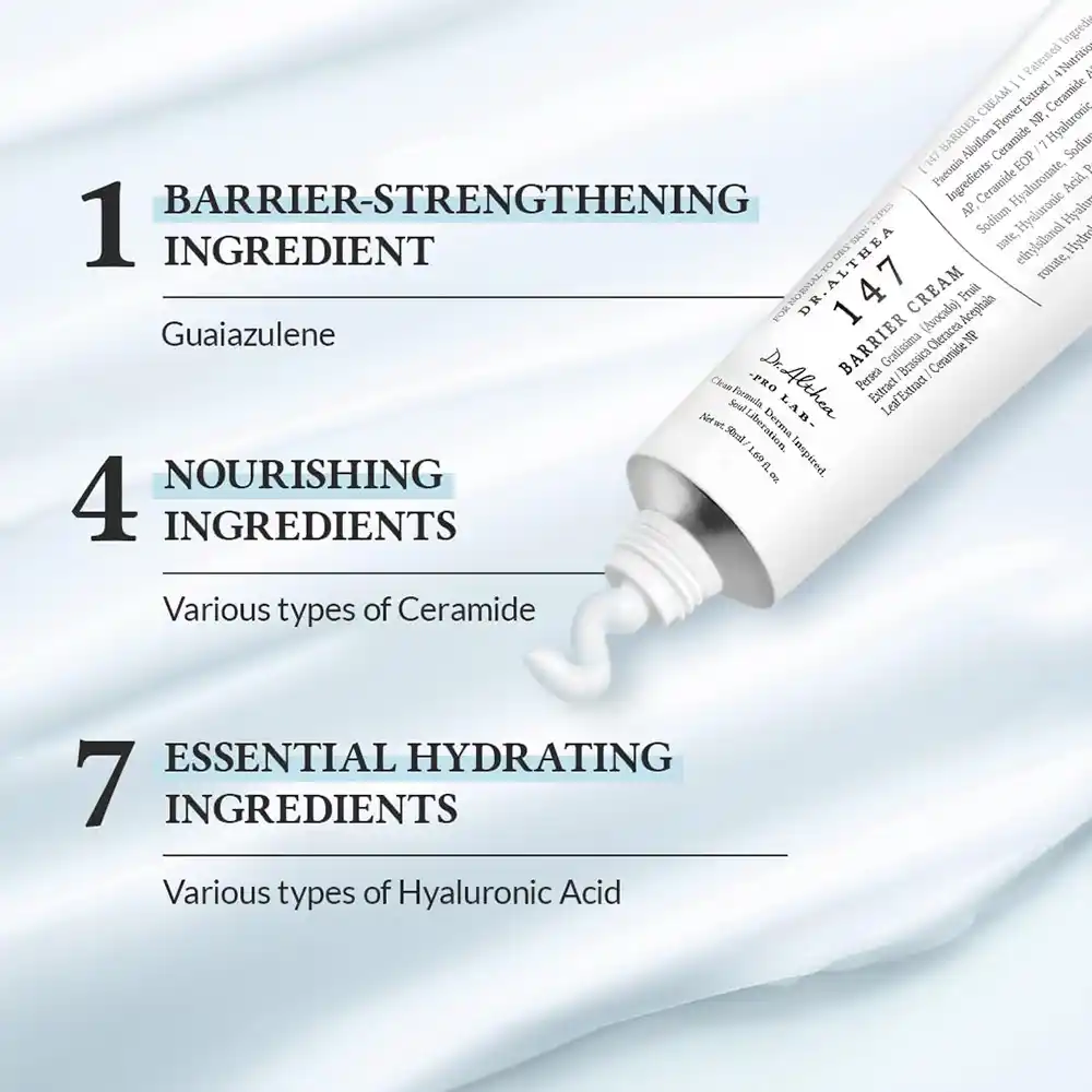 کرم تقویت‌کننده سد دفاعی دکتر آلتیا Dr.Althea 147 Barrier Cream | آبرسانی عمیق و محافظت پوست حساس