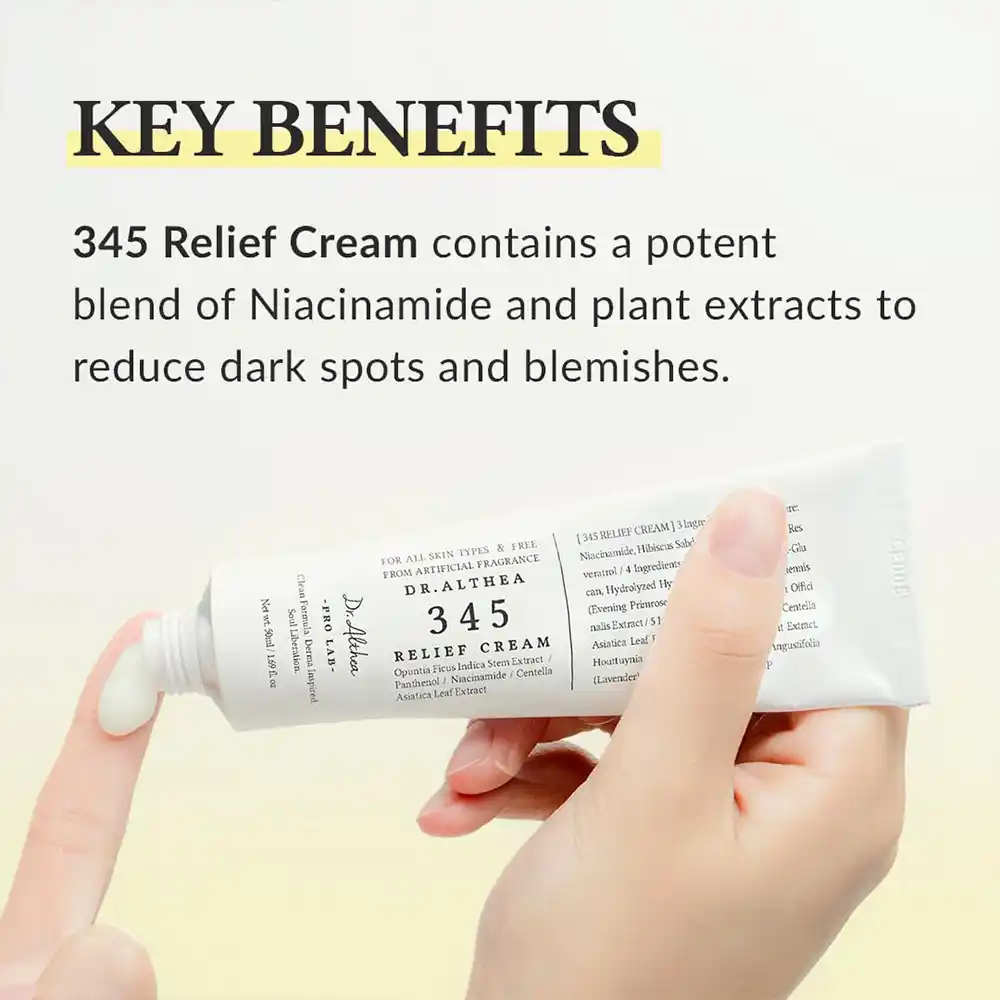 کرم مرطوب‌کننده و ضدلک دکترآلتیا Dr.Althea 345 Relief Cream | تسکین دهنده و روشن کننده