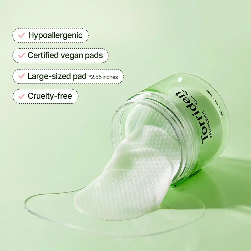 پد تونر تسکین دهنده سیکا توریدن Torriden Balanceful Cica Toner Pad | آبرسان پوست حساس و چرب