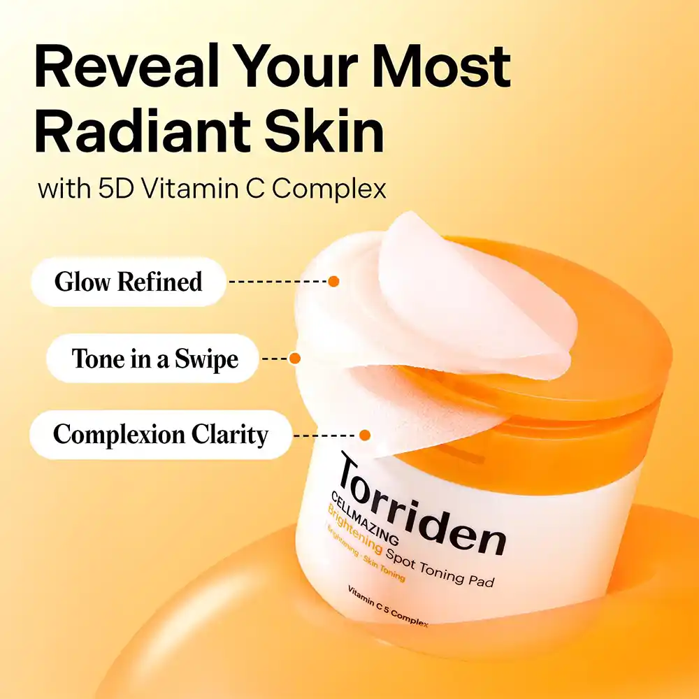 پد تونر ویتامین سی و ضد لک توریدن Torriden Vitamin C Brightening Spot Toning Pad