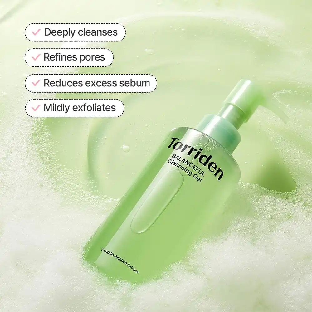 ژل شستشوی تسکین‌دهنده و روشن کننده سیکا توریدن Torriden BALANCEFUL Cleansing Gel