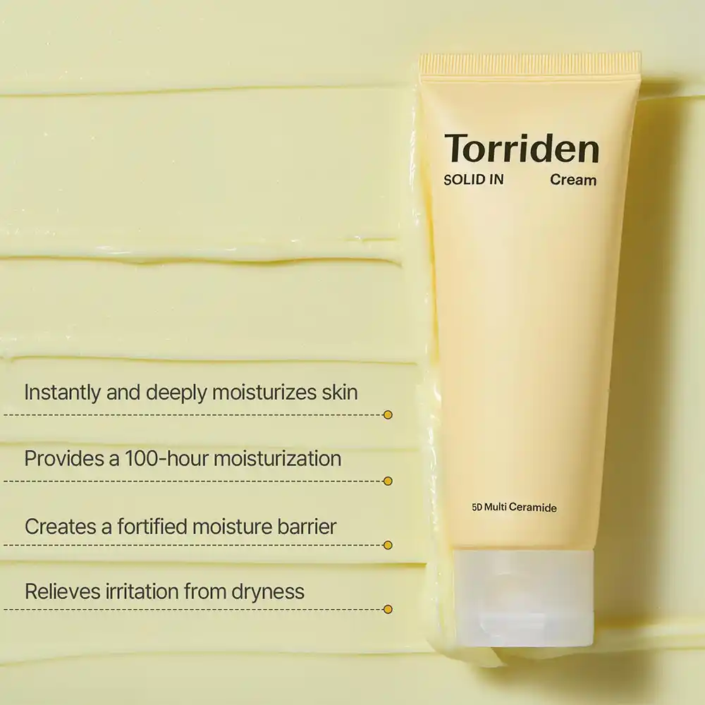 کرم آبرسان و تقویت‌کننده سراماید توریدن Torriden SOLID IN Ceramide Cream | تقویت سد دفاعی و ضدالتهاب