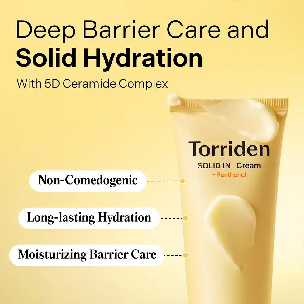 کرم آبرسان و تقویت‌کننده سراماید توریدن Torriden SOLID IN Ceramide Cream | تقویت سد دفاعی و ضدالتهاب