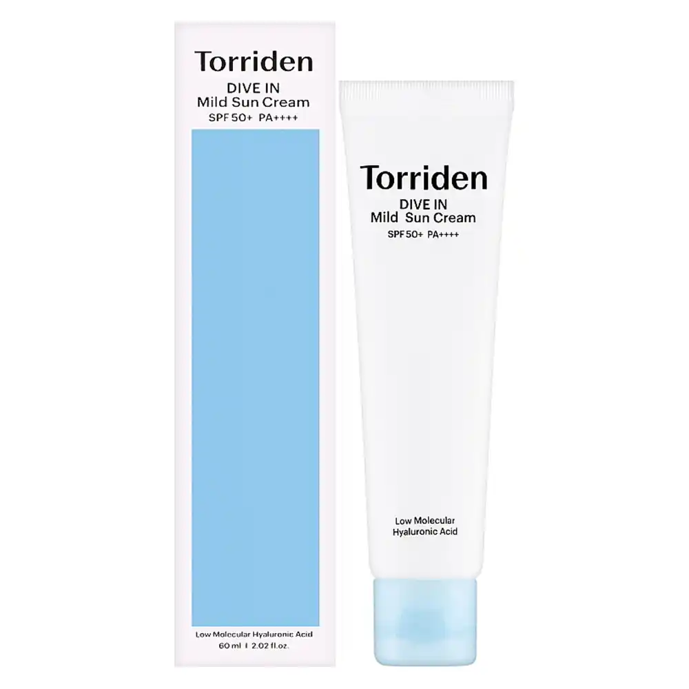 کرم ضد آفتاب فیزیکی مرطوب‌کننده توریدن Torriden Dive In Mild Sun Cream | آبرسان و تسکین دهنده
