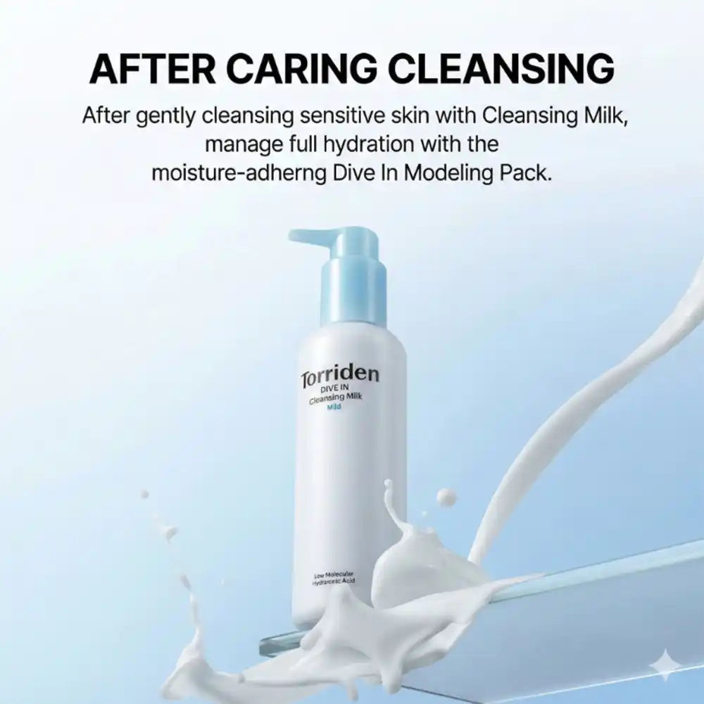 شوینده میلکی هیالورونیک اسید توریدن Torriden DIVE IN Cleansing Milk | مرطوب کننده و آبرسان