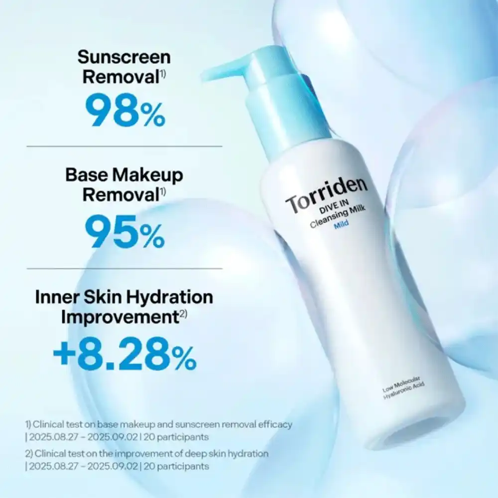 شوینده میلکی هیالورونیک اسید توریدن Torriden DIVE IN Cleansing Milk | مرطوب کننده و آبرسان