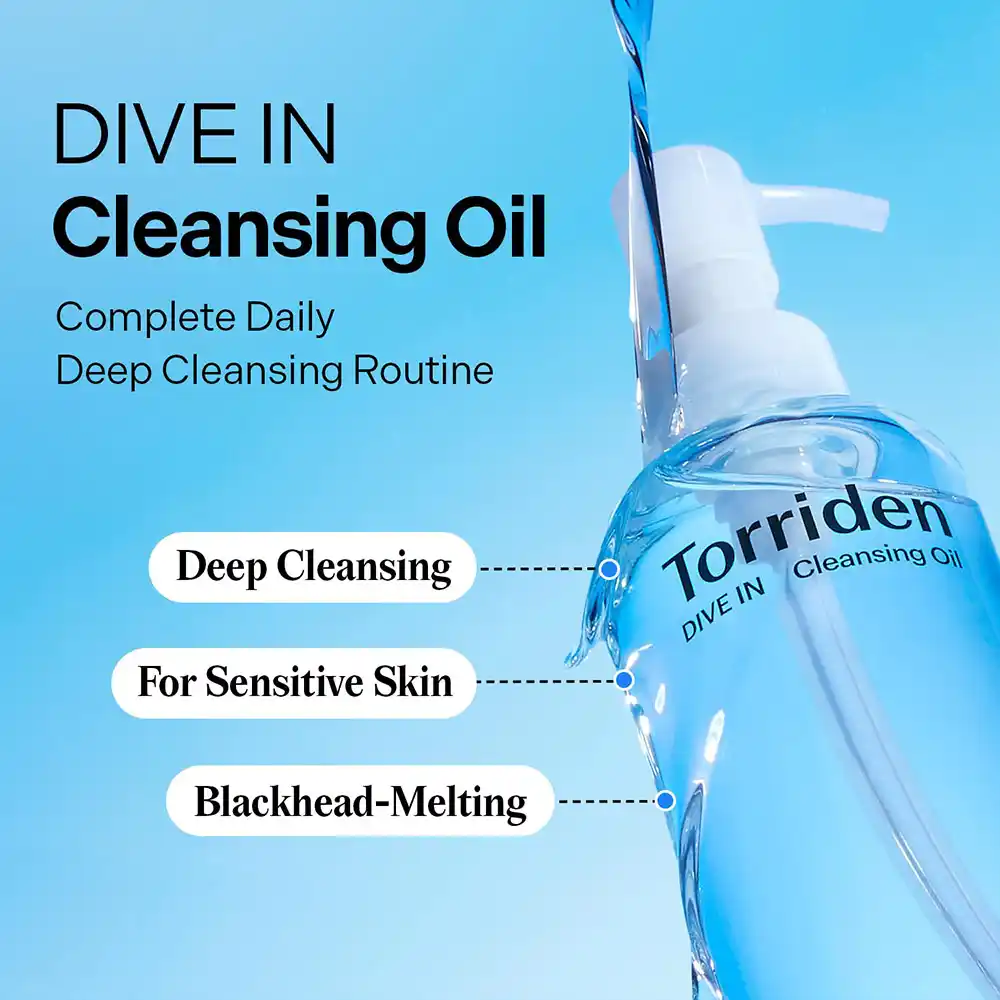 شوینده روغنی آبرسان و کنترل منافظ باز پوست‌ توریدن Torriden DIVE IN Cleansing Oil | ضد آکنه