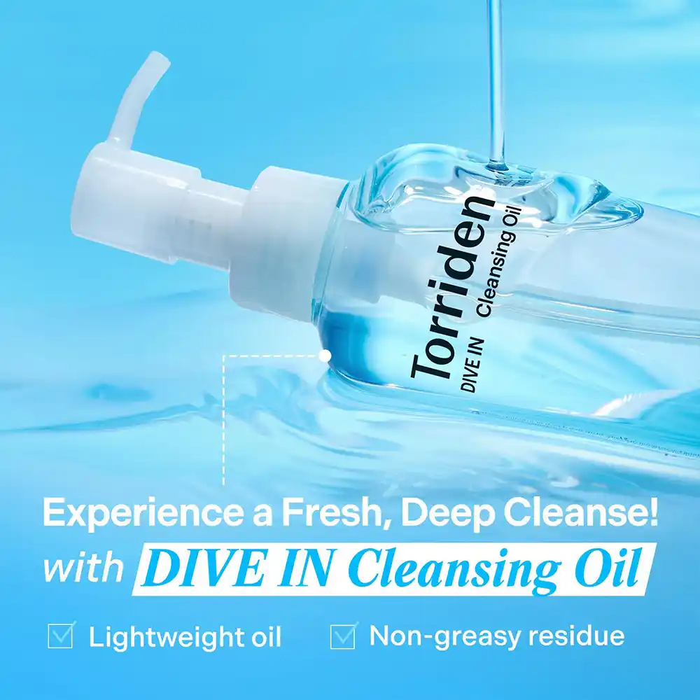 شوینده روغنی آبرسان و کنترل منافظ باز پوست‌ توریدن Torriden DIVE IN Cleansing Oil | ضد آکنه