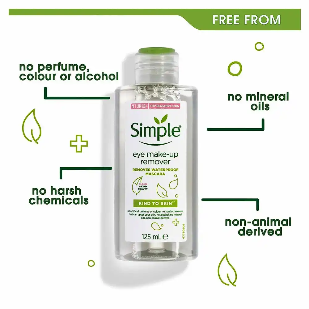 پاک‌کننده ملایم آرایش چشم سیمپل Simple Kind To Eyes Eye Makeup Remover