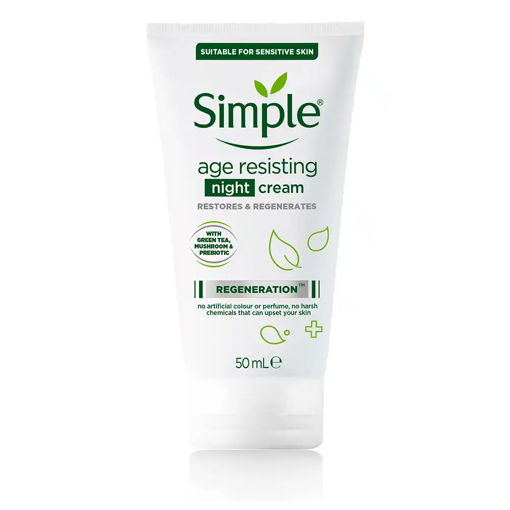 کرم شب ضد چروک و آبرسان سیمپل Simple Regeneration Age Resisting Night Cream 50ml