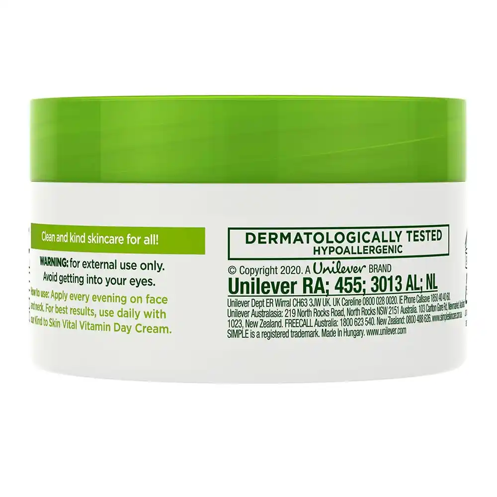 کرم شب ویتال ویتامین سیمپل Simple Vital Vitamin Night Cream 50ml | تغذیه و بازسازی پوست حساس