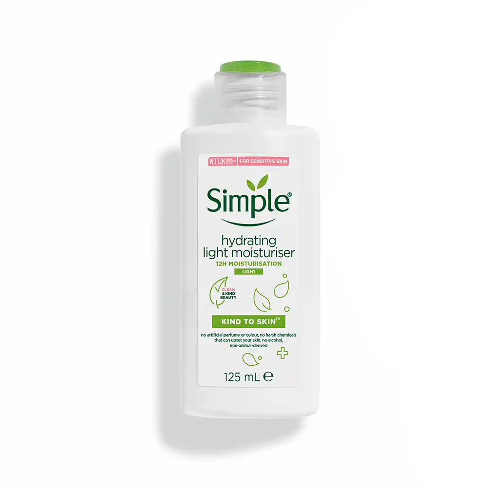 کرم مرطوب کننده و آبرسان لایت سیمپل Simple Hydrating Light Moisturiser 125ml | پوست حساس