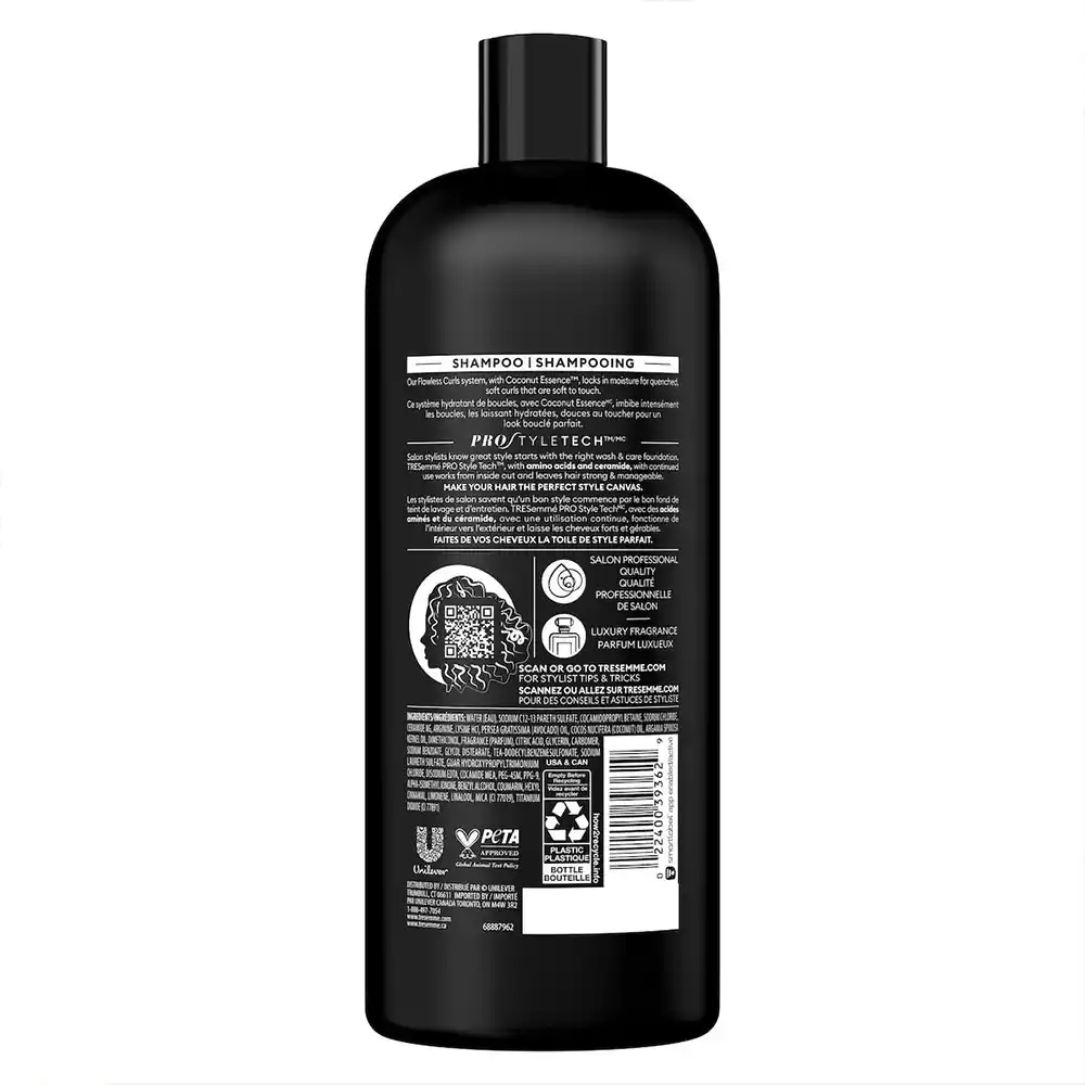 شامپو آبرسان موهای فر و موج دار ترزمی Tresemme Flawless Curls Shampoo