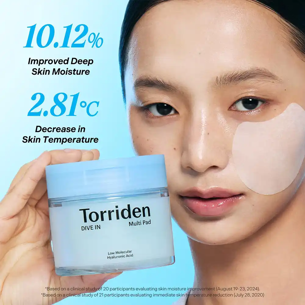 پد تونر هیالورونیک اسید توریدن Torriden DIVE IN Multi Pad | آبرسانی و تسکین دهنده پوست