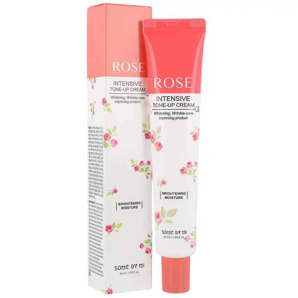 کرم روشن کننده و مرطوب کننده گل رز سام بای می Some By Mi Rose Intensive Tone-Up Brightening Cream 50ml | آبرسان و تون آپ پوست