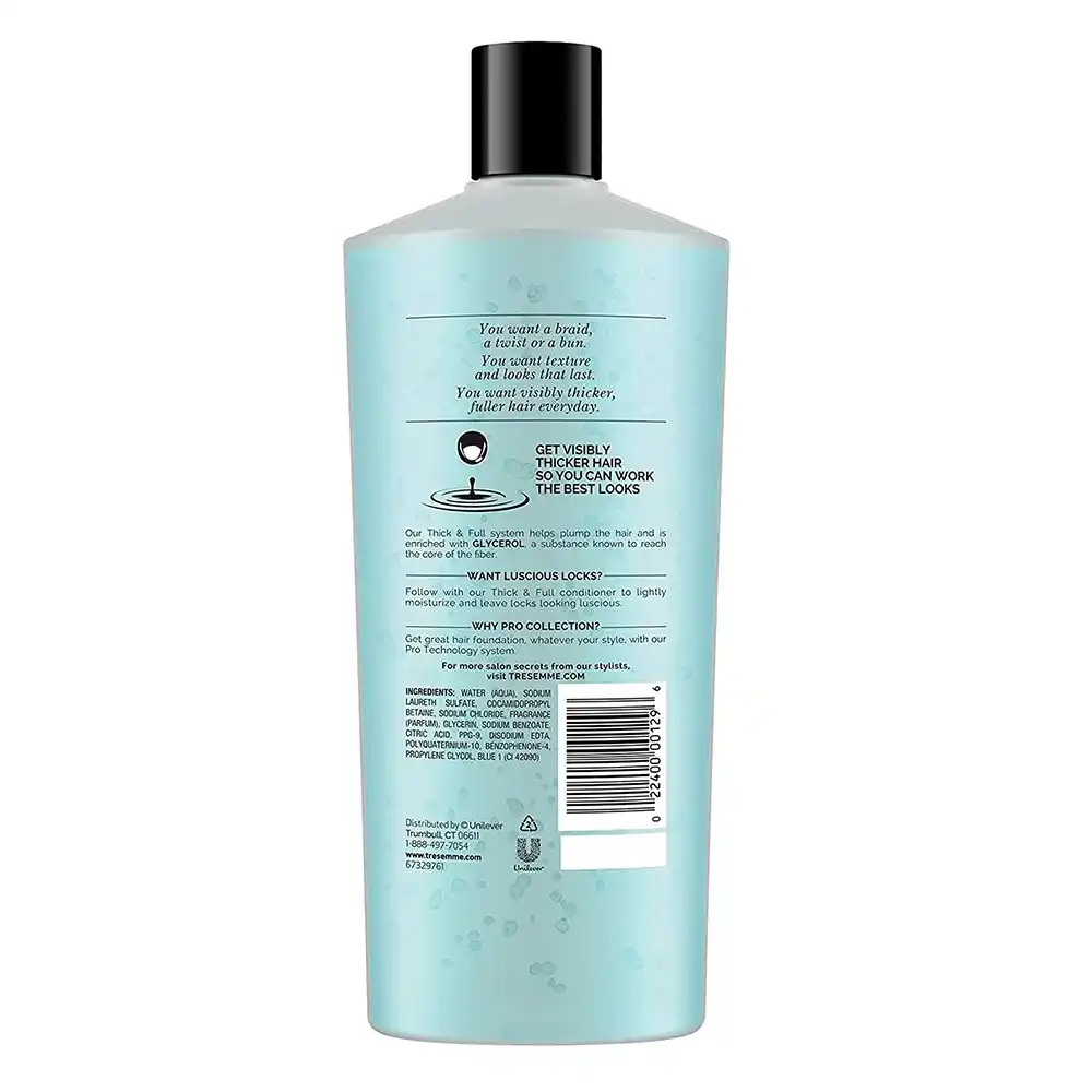 شامپو حجم دهنده ترزمه Thick + Full حاوی گلیسرول TRESemmé Thick + Full Shampoo with Glycerol