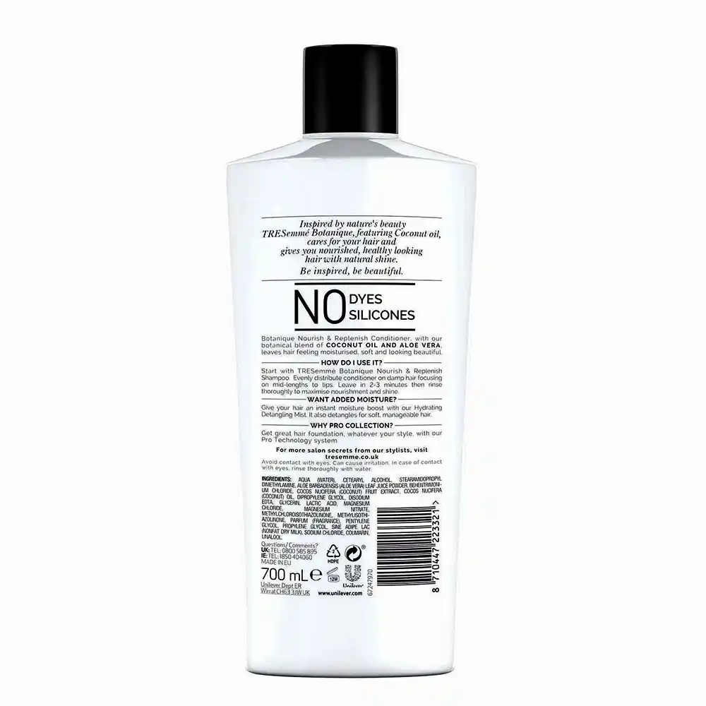 نرم کننده مو ترزمه Botanique روغن نارگیل و آلوئه ورا TRESemmé Botanique Nourish + Replenish Conditioner
