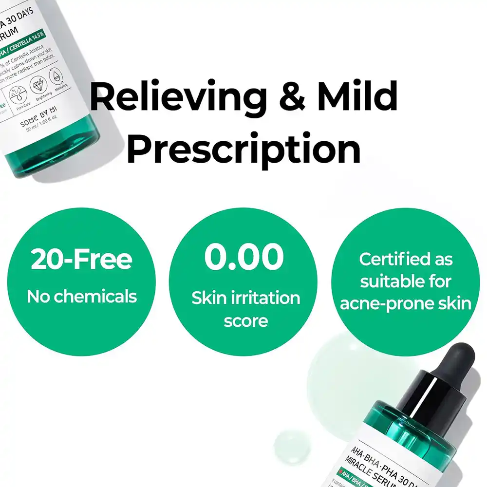 سرم ضد جوش سام بای می SOME BY MI AHA BHA PHA 30 Days Miracle Serum 50ml | کنترل چربی، کاهش جوش و منافذ باز